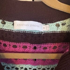 Jonathan Simkhai Brown, Pink, and Mint Sweater